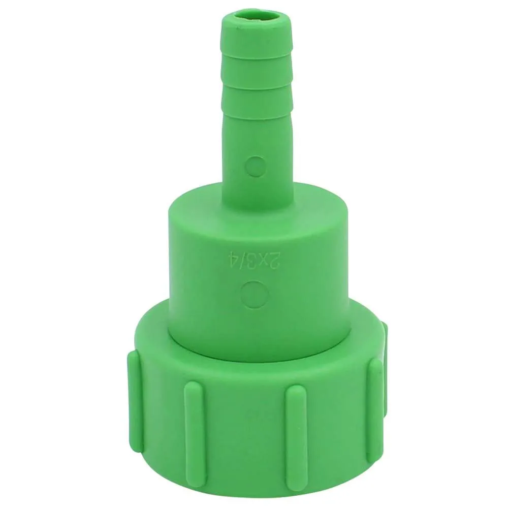 Adaptador de IBC, con boquilla de manguera 3/4, con rosca gruesa S60x6, antitorsión, pack 3 uds.