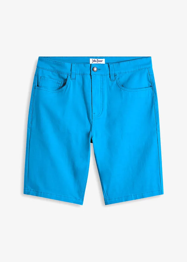Bermudas elásticas vaqueras, classic fit Azul