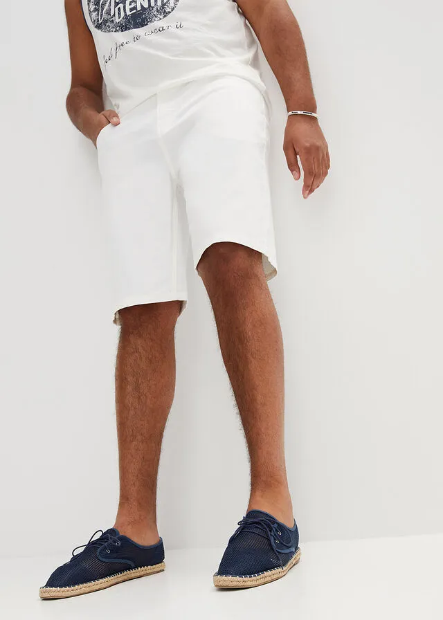 Bermudas elásticas vaqueras, classic fit Azul