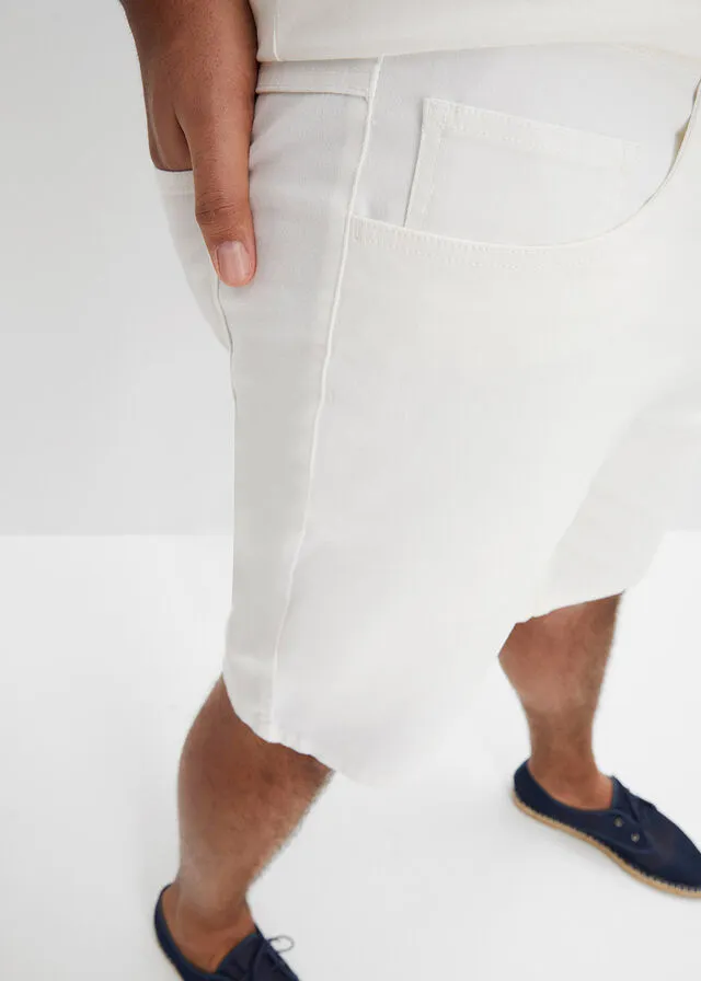 Bermudas elásticas vaqueras, classic fit Azul