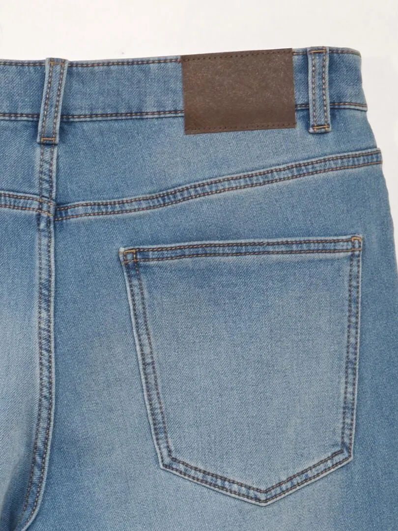 BERMUDAS SLIM VAQUERAS CON 5 BOLSILLOS  AZUL