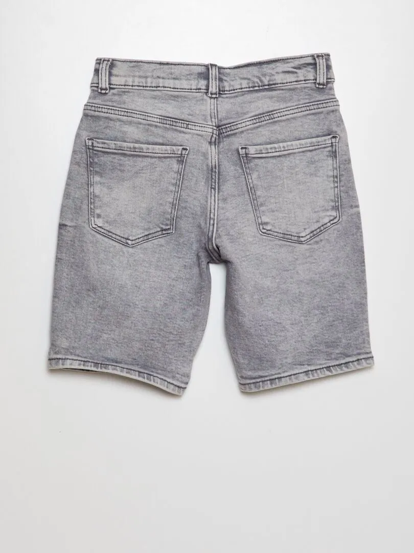 BERMUDAS VAQUERAS  GRIS