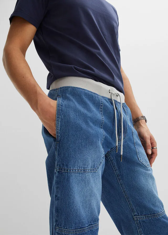 Bermudas vaqueras largas de corte holgado Denim