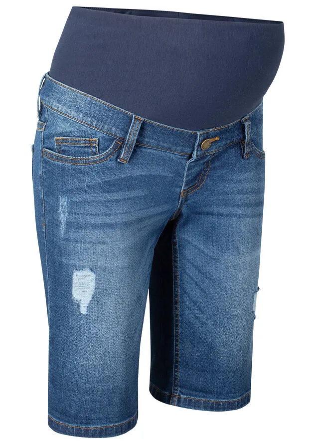 Bermudas vaqueras premamá Azul