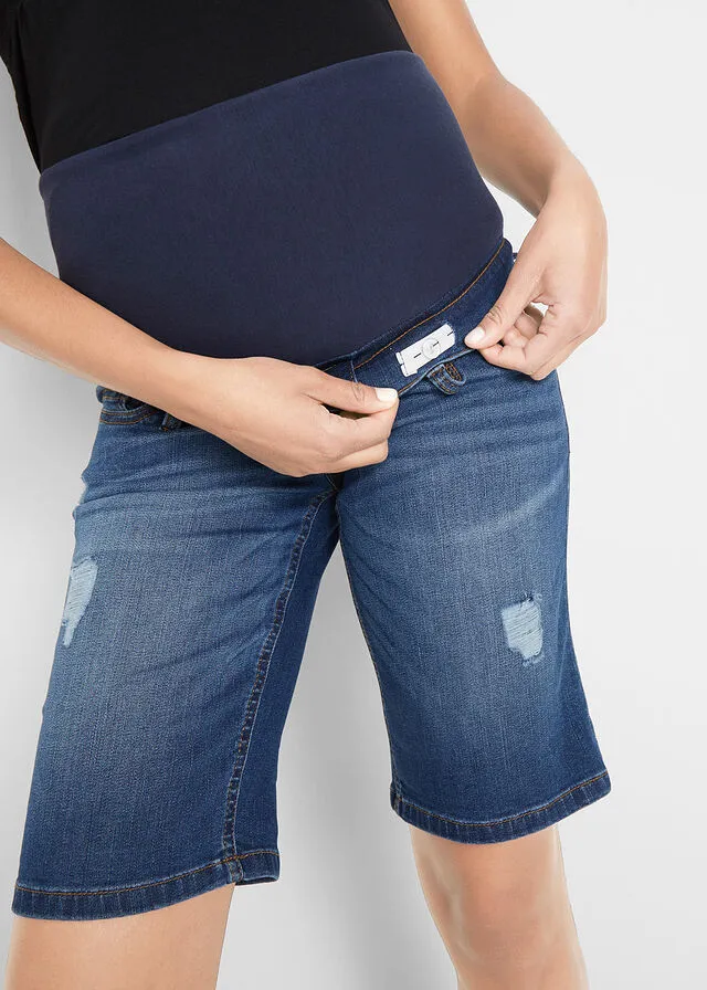 Bermudas vaqueras premamá Azul