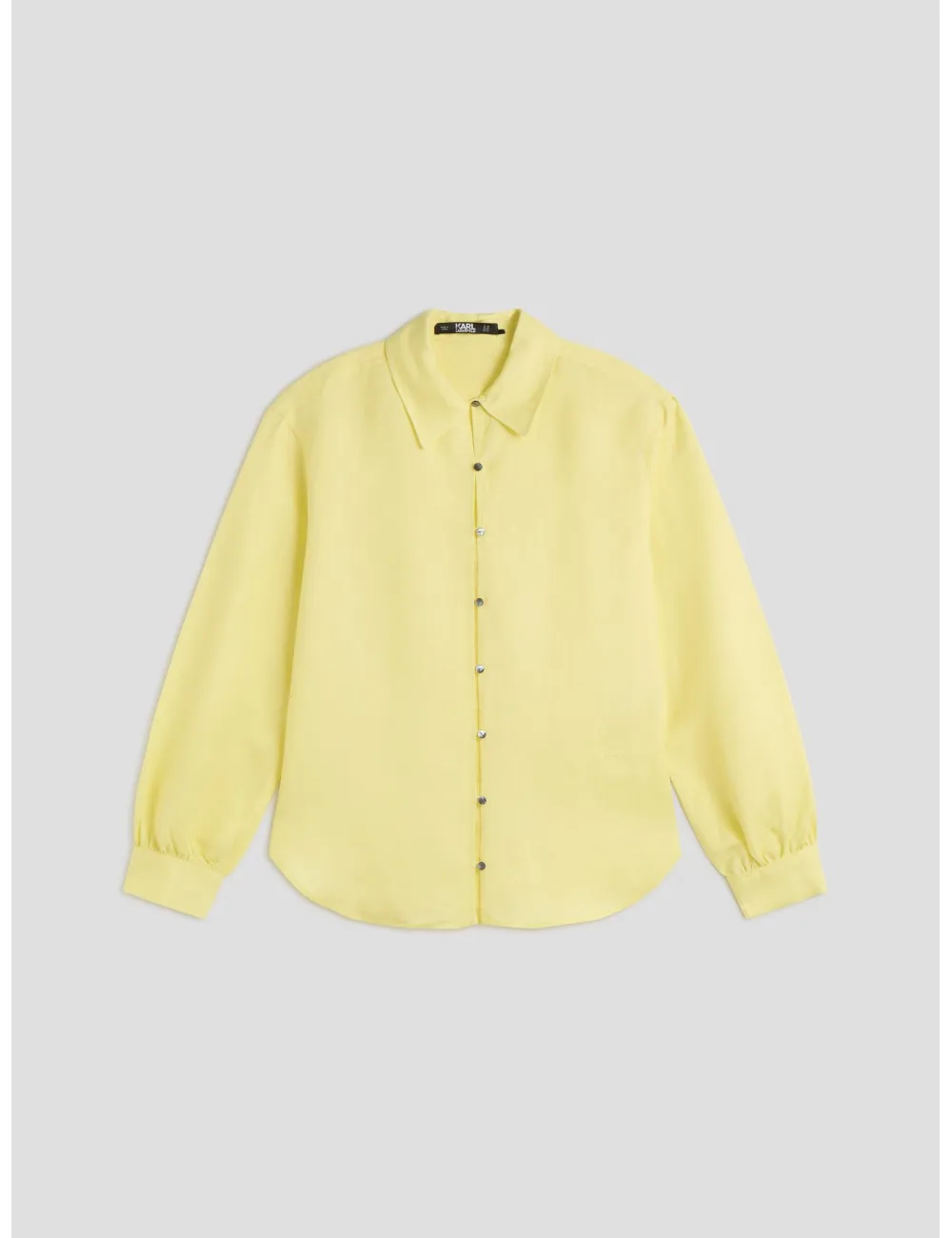 BLUSA EN MEZCLA DE LINO CON MANGAS VOLUMINOSAS