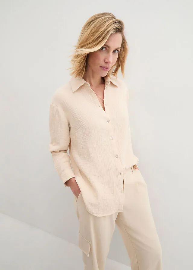 Blusa gris guijarro