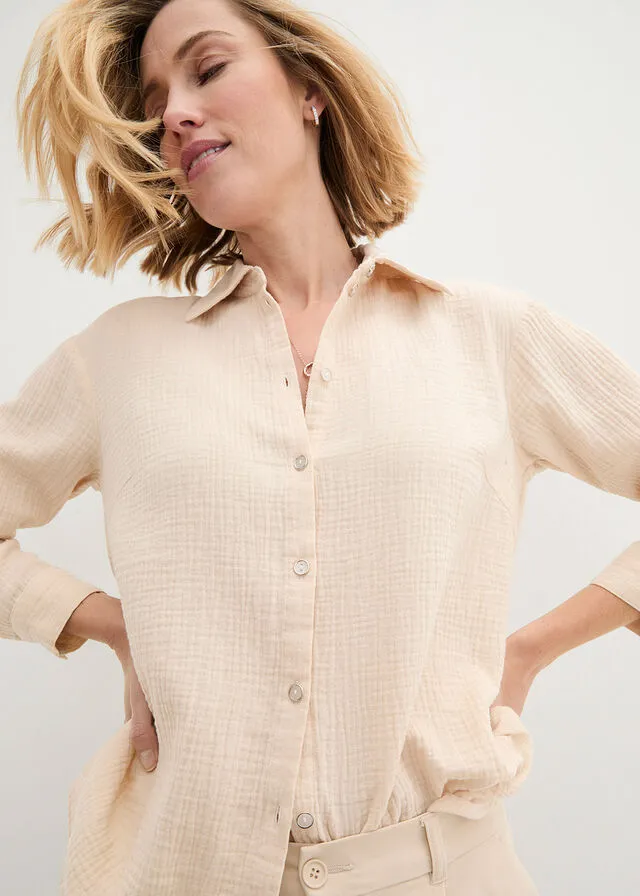 Blusa gris guijarro