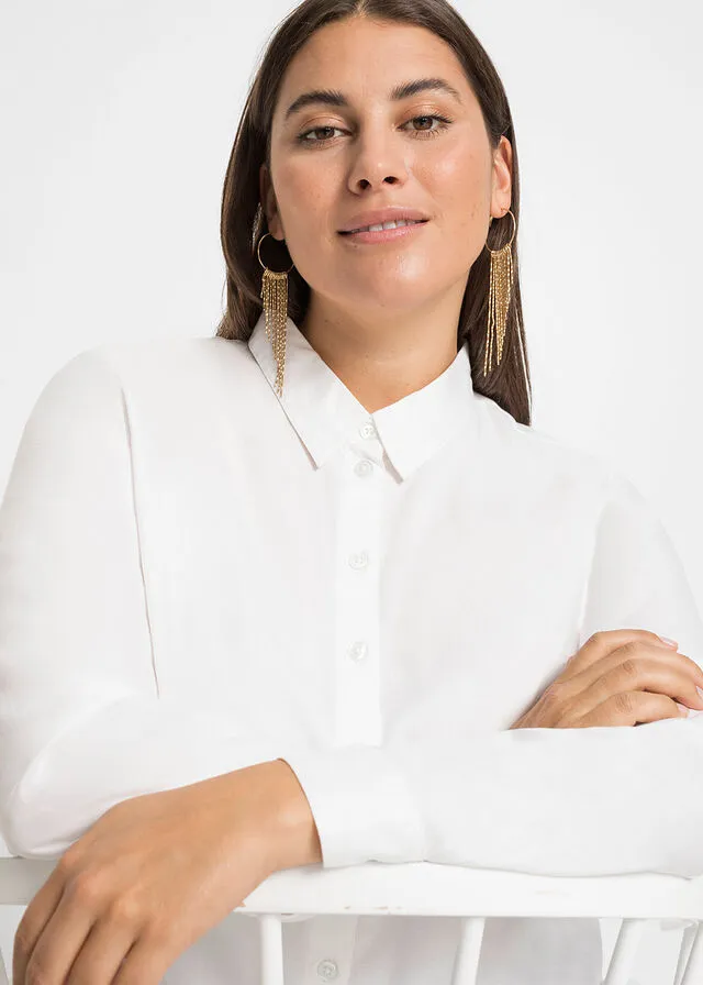 Blusa larga Blanco