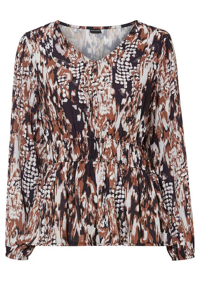 Blusa Marrón estampado