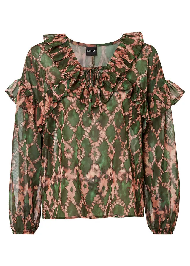Blusa Verde estampado