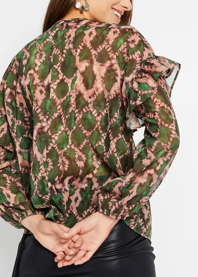 Blusa Verde estampado