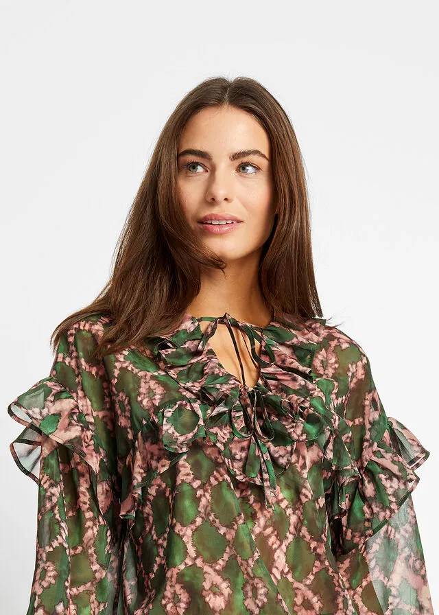 Blusa Verde estampado