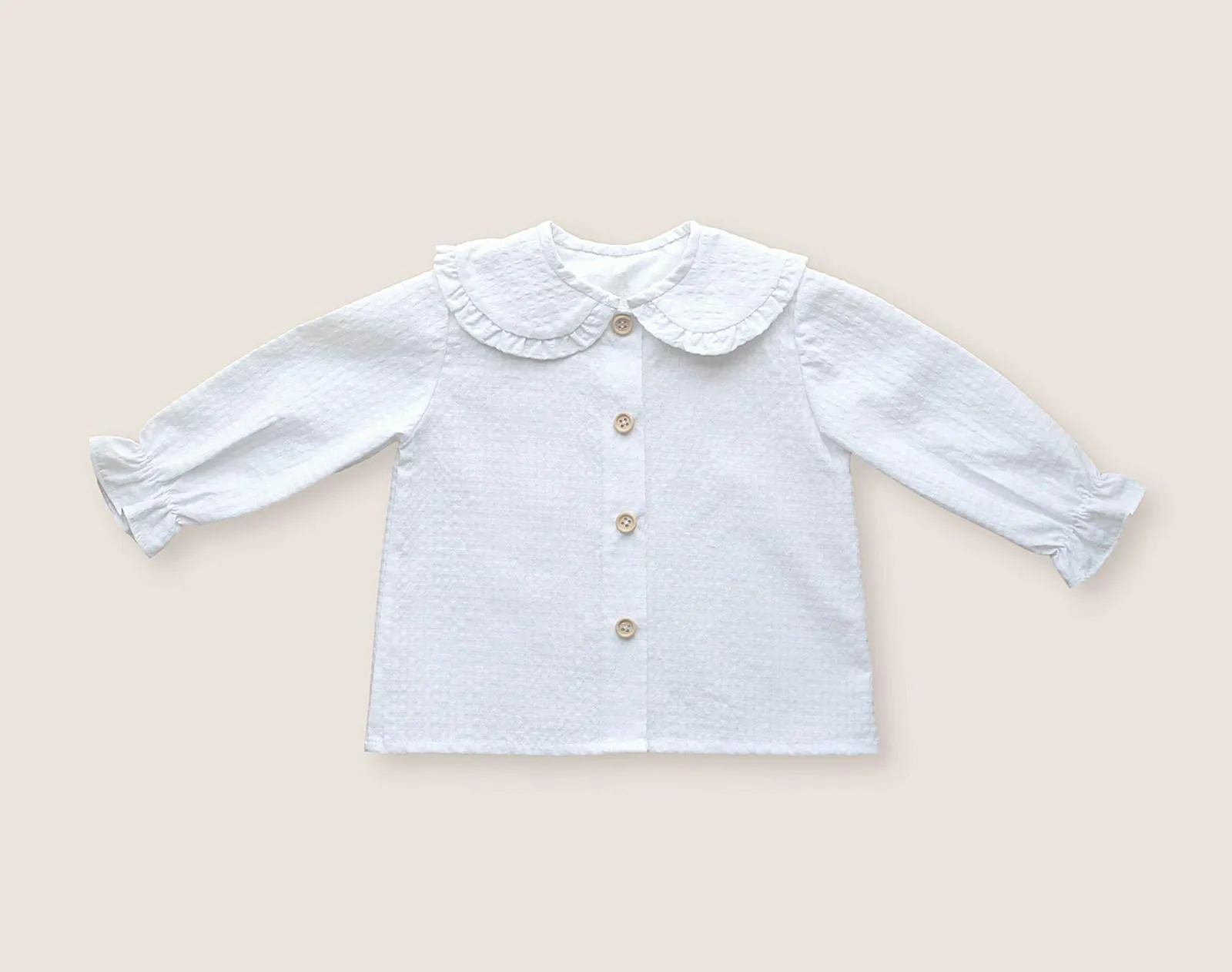 Blusa vichy blanca
