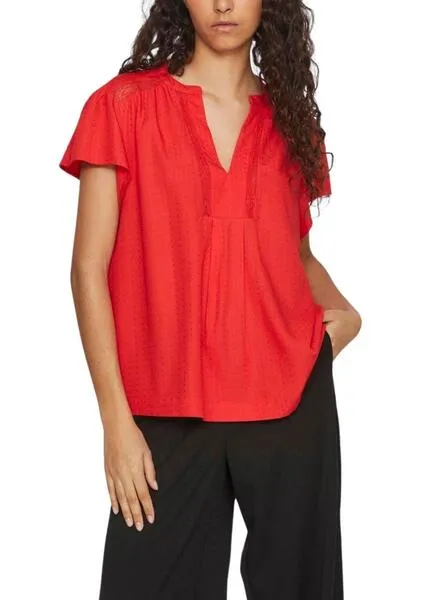 Blusa Vila Vinensa Rojo Para Mujer