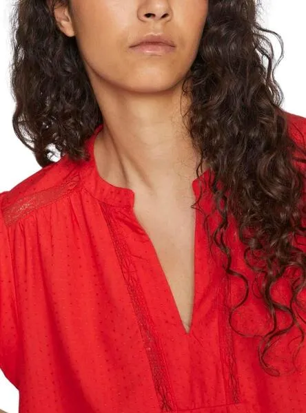 Blusa Vila Vinensa Rojo Para Mujer