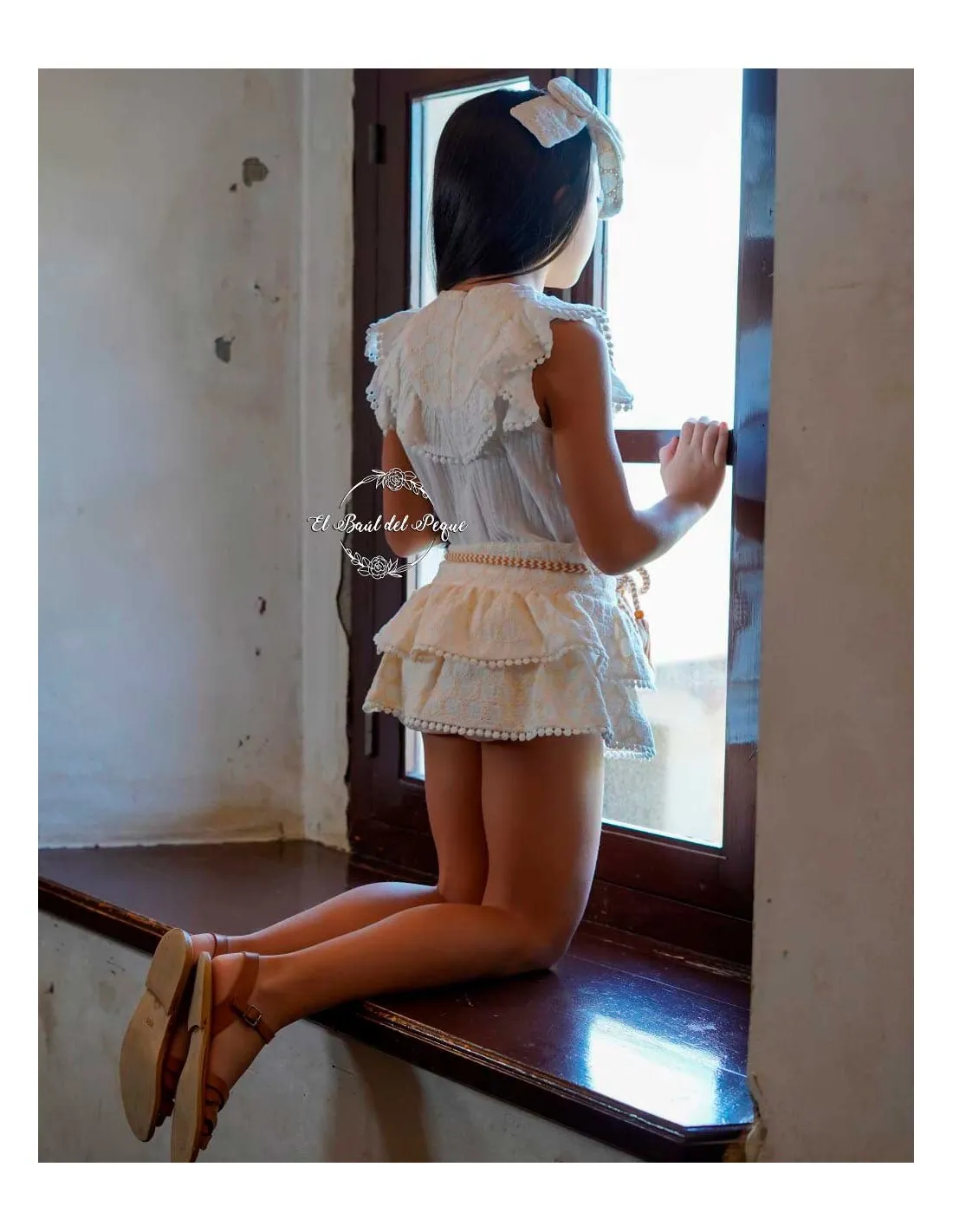 Bombacho y Blusa Niña Noma Fernández Colección Ambar Ceremonia