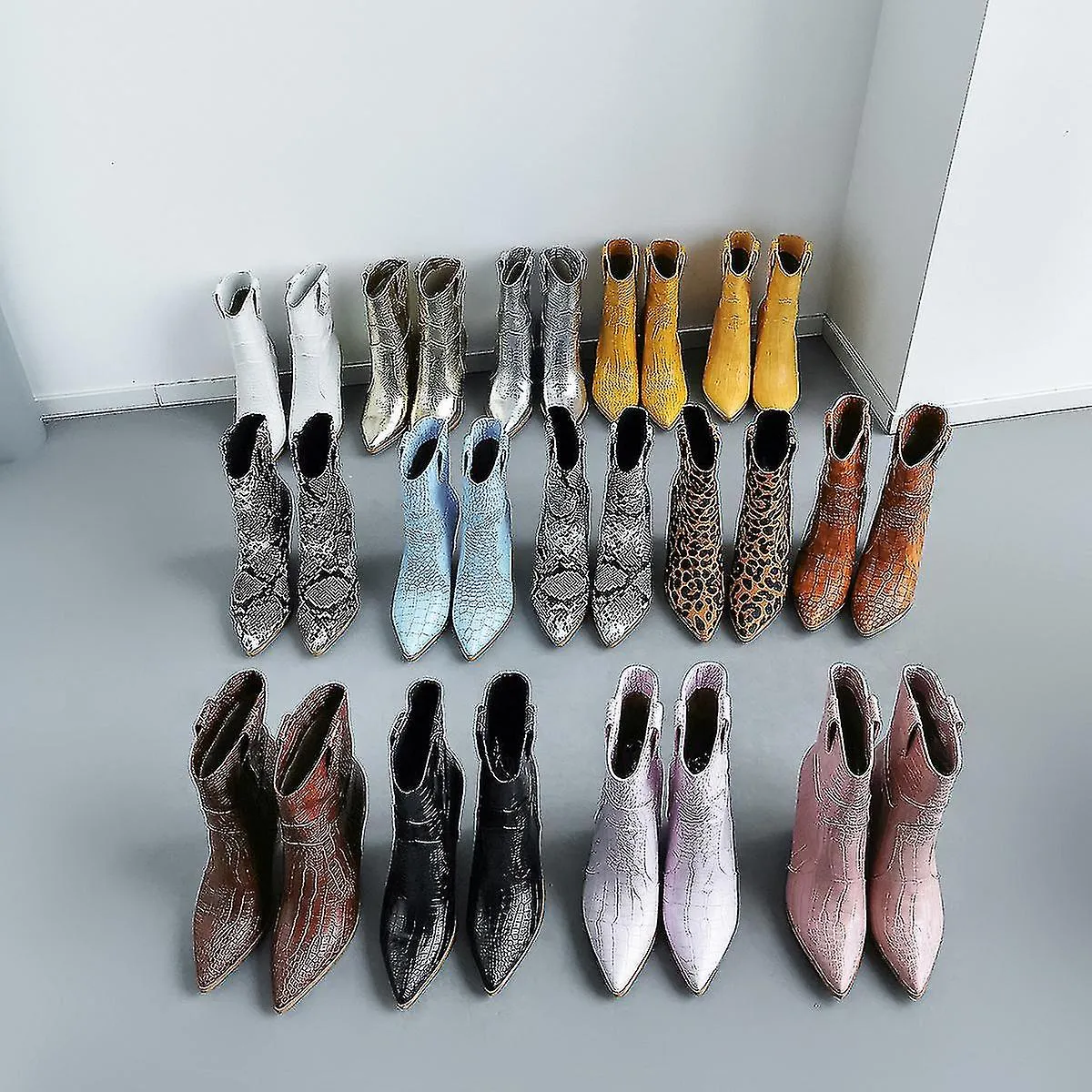 Botas vaqueras de tacón alto y cálido para mujer