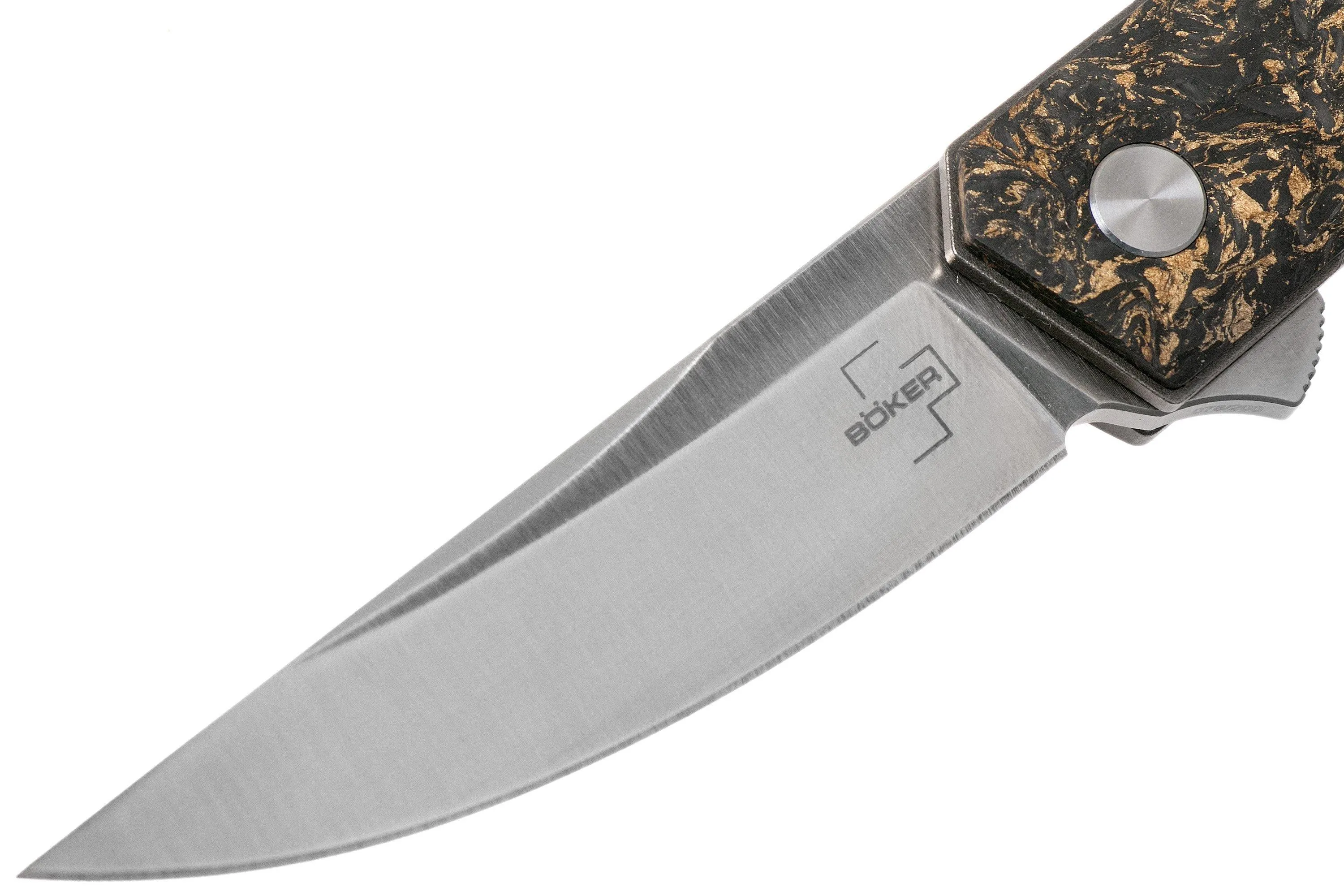 Böker Plus Kwaiken Compact Flipper Copper Marble Carbon Fibre 01BO196 Limited Edition navaja, diseño Lucas Burnley