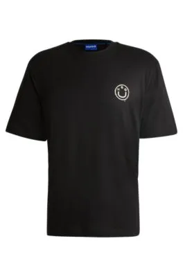 Camiseta de punto de algodón con logos