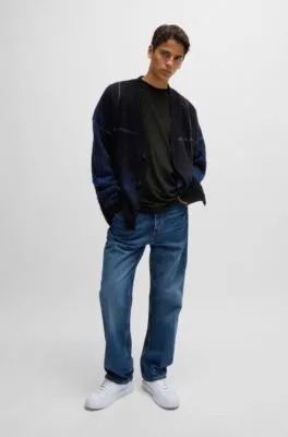Camiseta de punto de algodón con logos