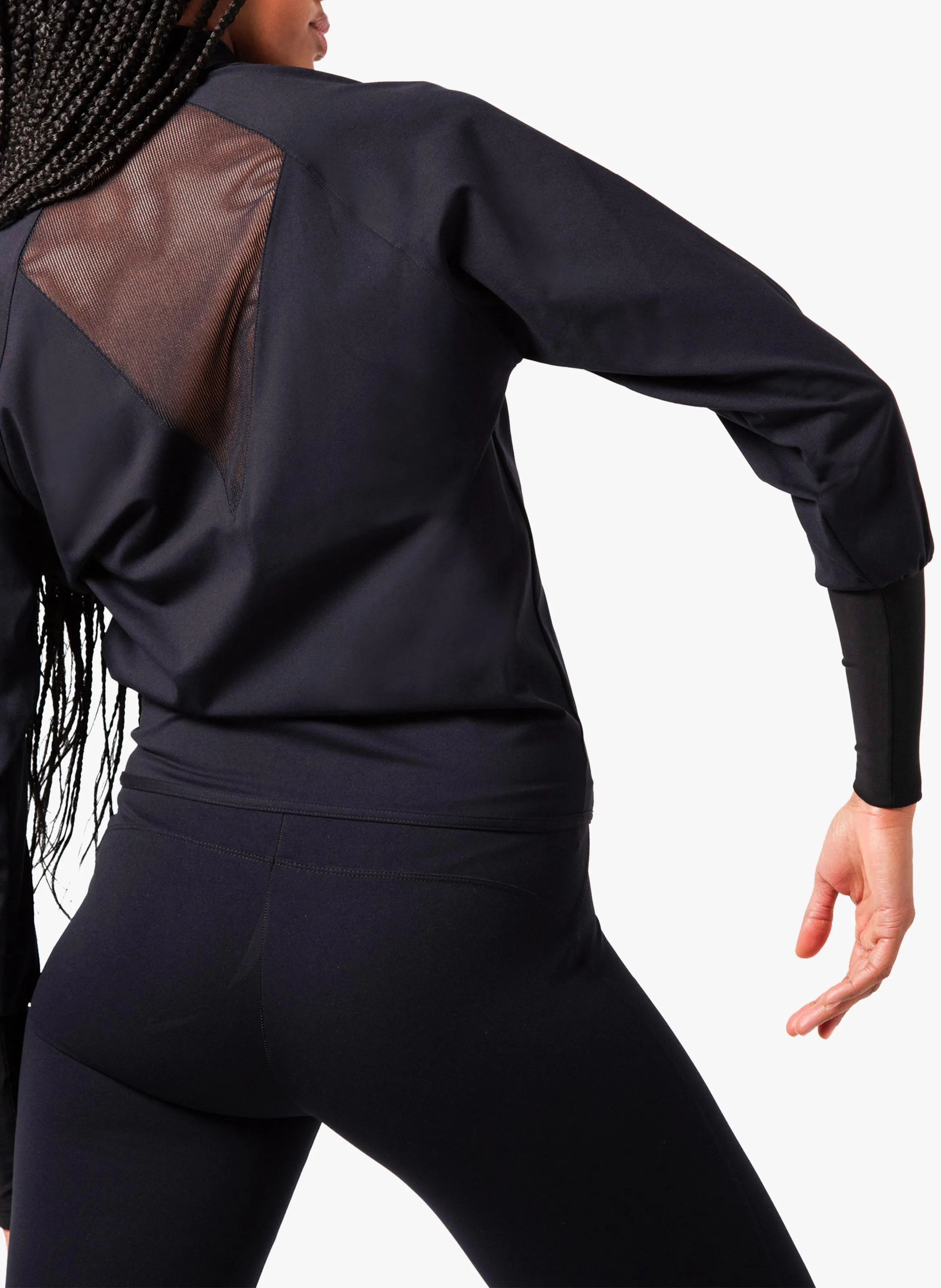Chaqueta deportiva recta en negro