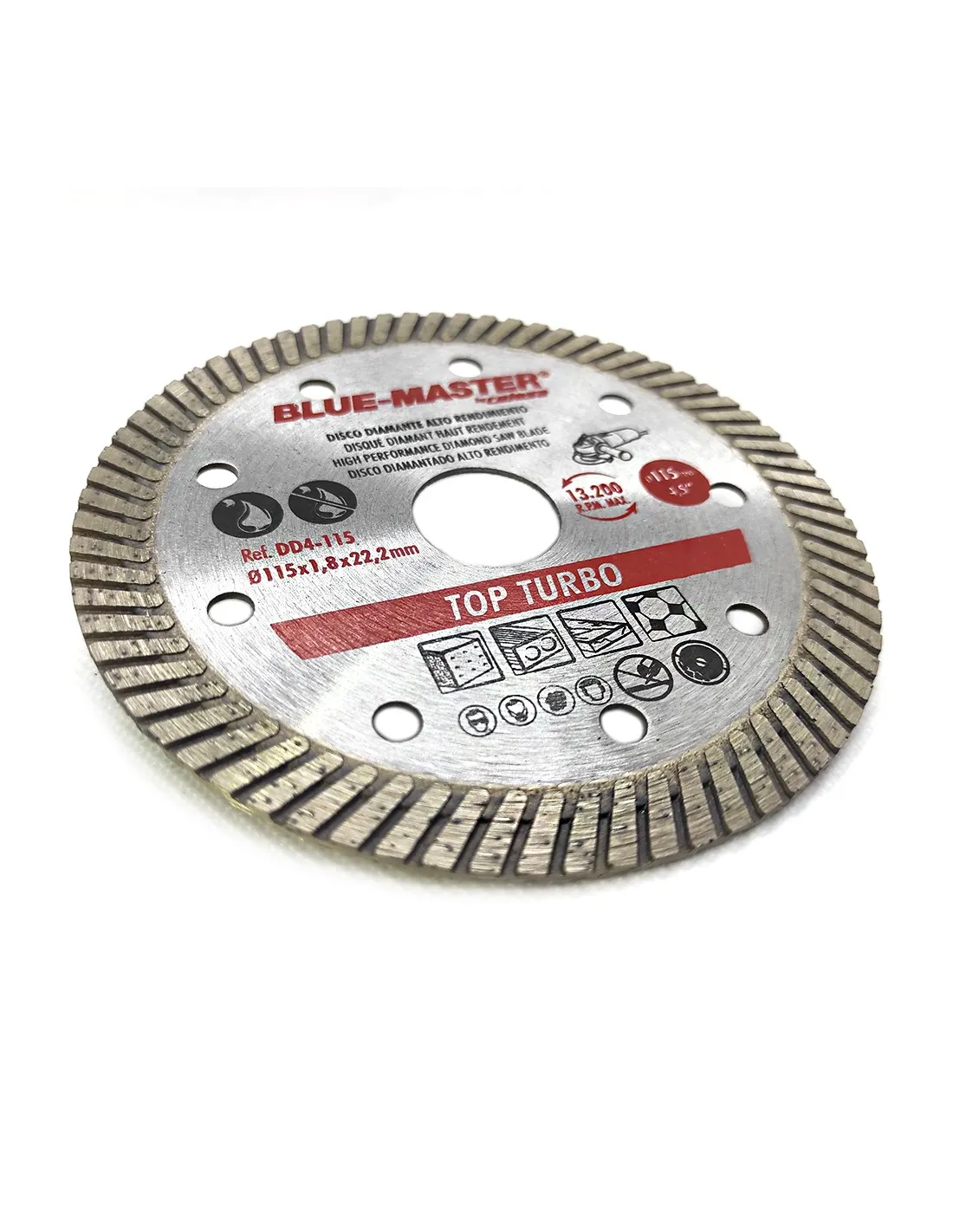 DISCO DIAMANTE TOP TURBO 115X1.8MM ALTO RENDIMIENTO DD41115