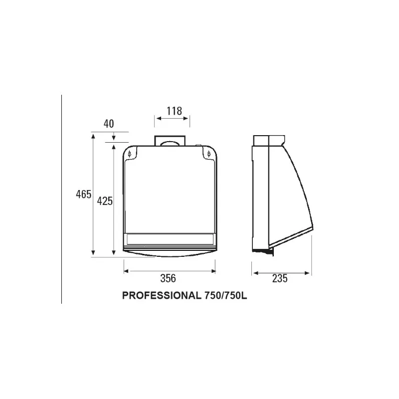 EXTRACTOR DE COCINA PROFESSIONAL 750  CATA