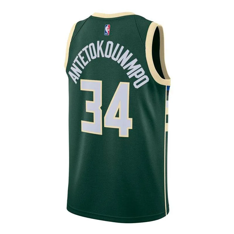 GIANNIS ANTETOKOUNMPO MILWAUKEE BUCKS ICON EDITION SWINGMAN JERSEY (JUNIOR)