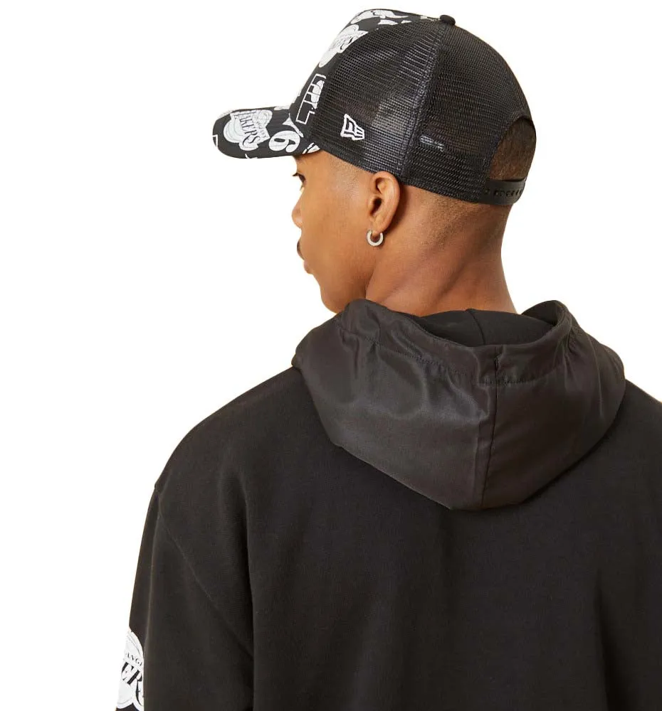 Hoodie Sudadera Capucha Casual_Hombre_NEW ERA Distressed Sleeve Print Hoody