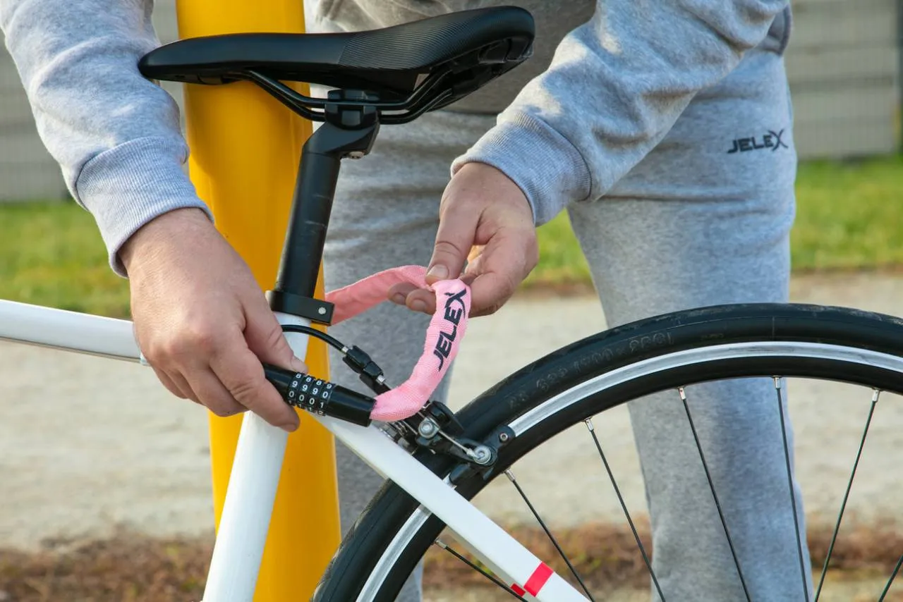 JELEX Dr.Security Candado para bici rosa