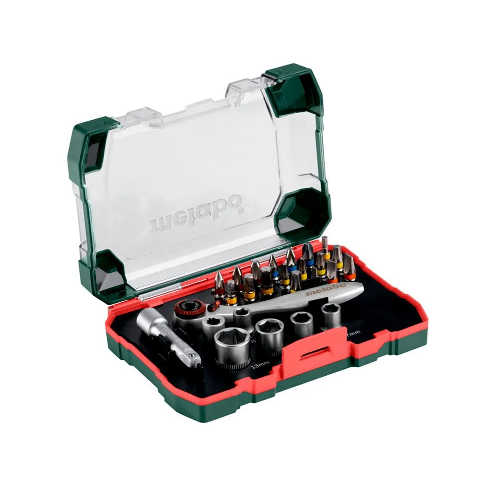 Juego de puntas y carracas 26 piezas Metabo 626701000
