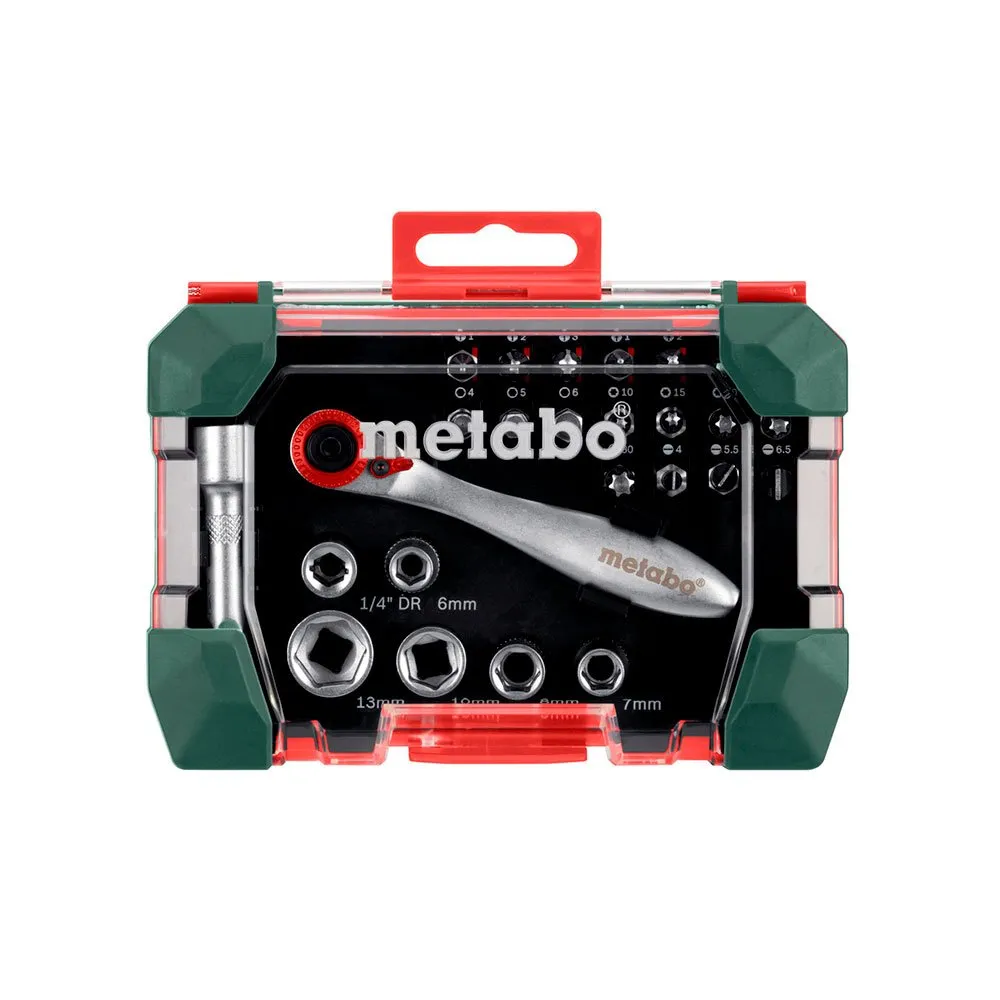 Juego de puntas y carracas 26 piezas Metabo 626701000