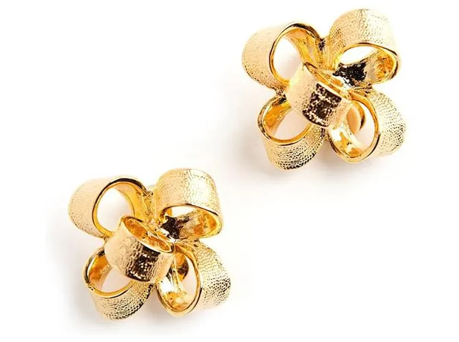 Kenneth Jay Lane Pendientes de lazo Dorado 