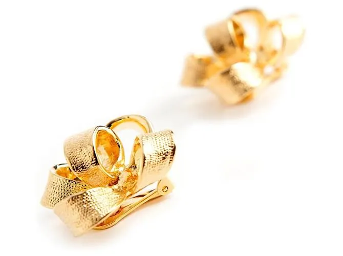 Kenneth Jay Lane Pendientes de lazo Dorado 
