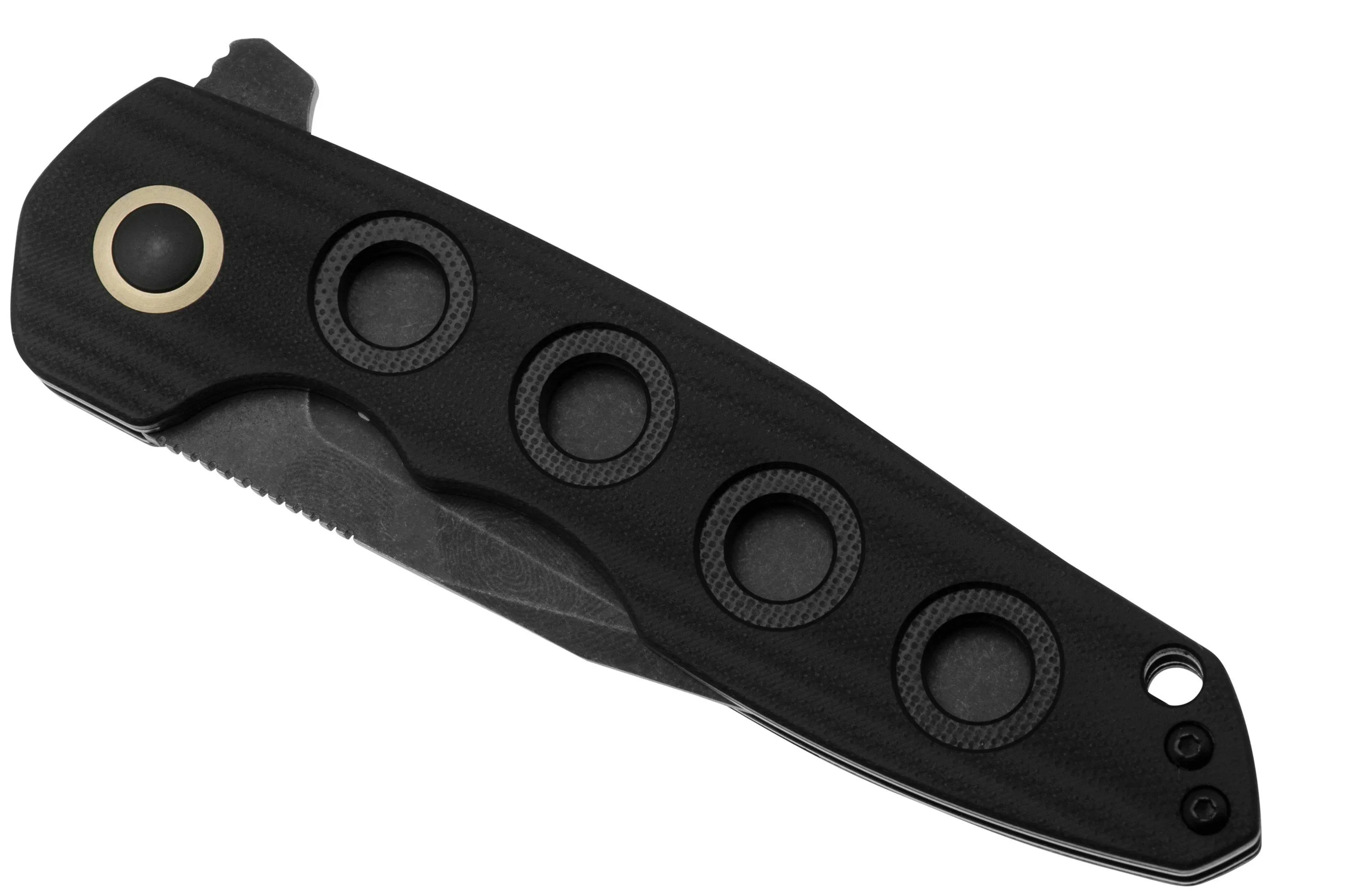 KIZER VANGUARD Z82 V4568A1, BLACKWASHED NITROV, BLACK G10 NAVAJA, NALUKNIVES DESIGN