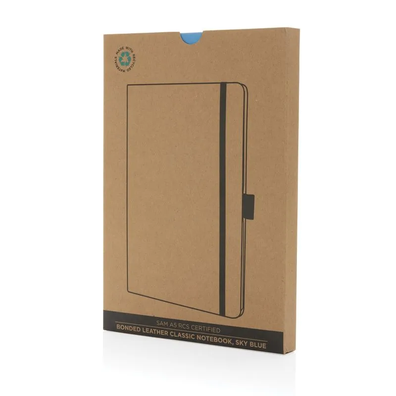 Libreta clásica A5 de cuero regenerado Sam