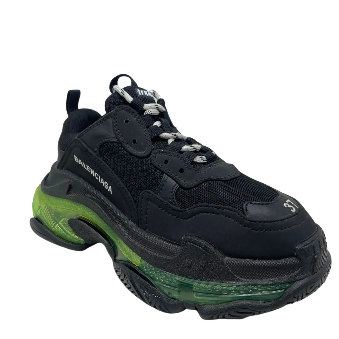 N370O Balenciaga tenis Triple S NEGRO VERDE