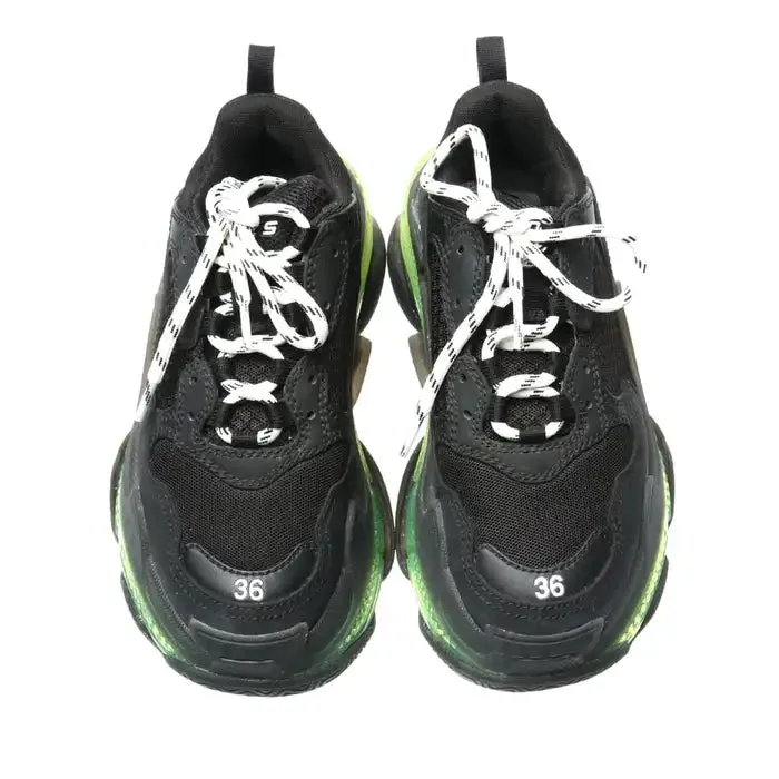 N370O Balenciaga tenis Triple S NEGRO VERDE