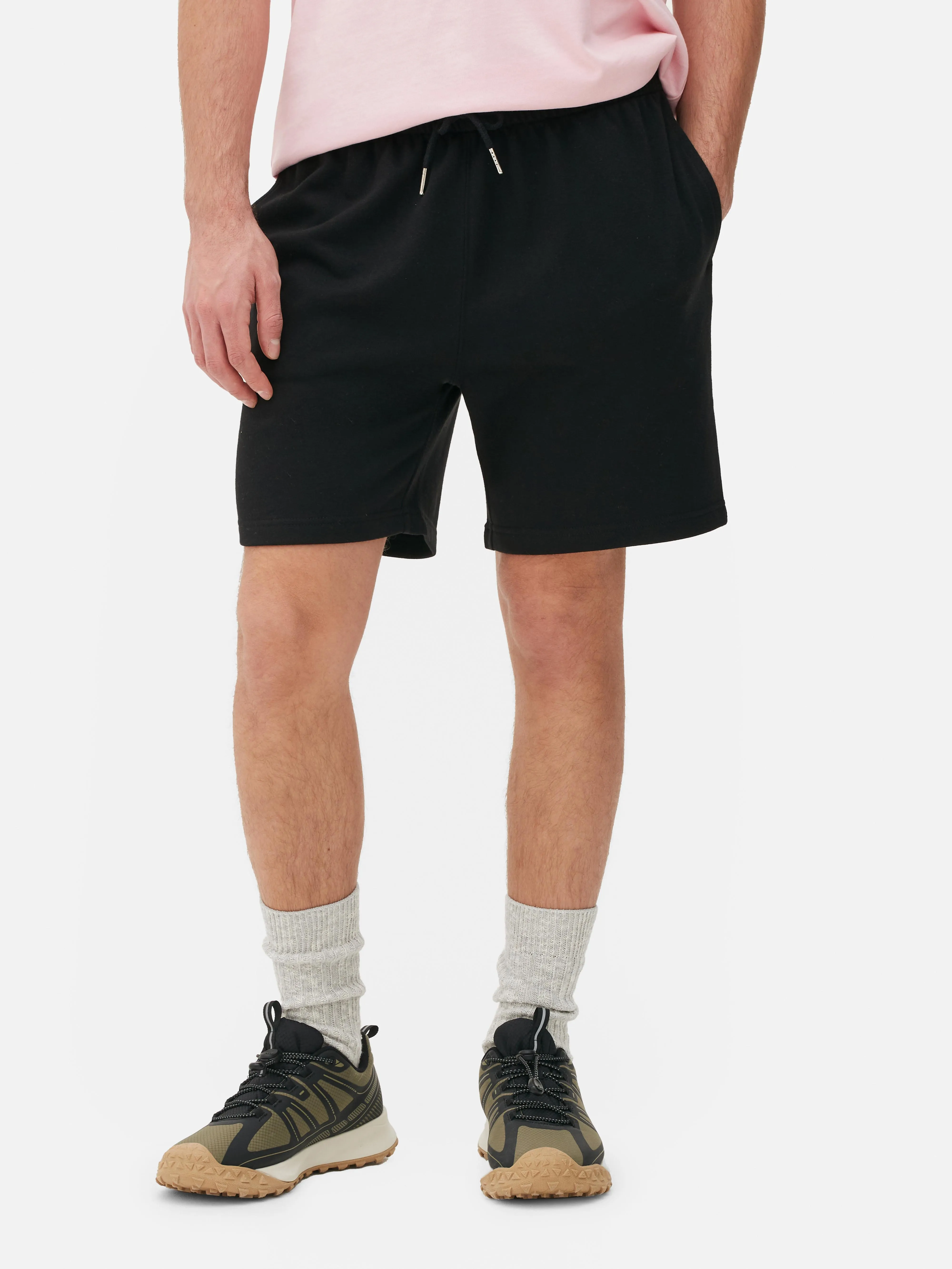 Pantalones cortos de punto con cordón de ajuste
