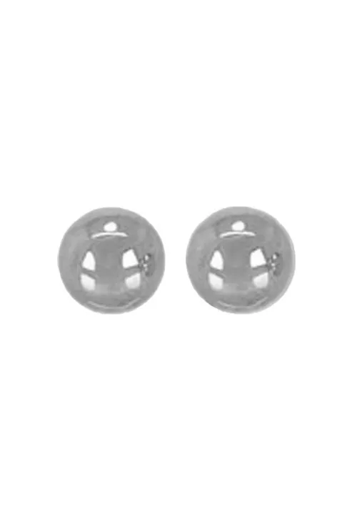 PENDIENTES ORO BLANCO 18K BOLAS DE 9 MM 234_2320B