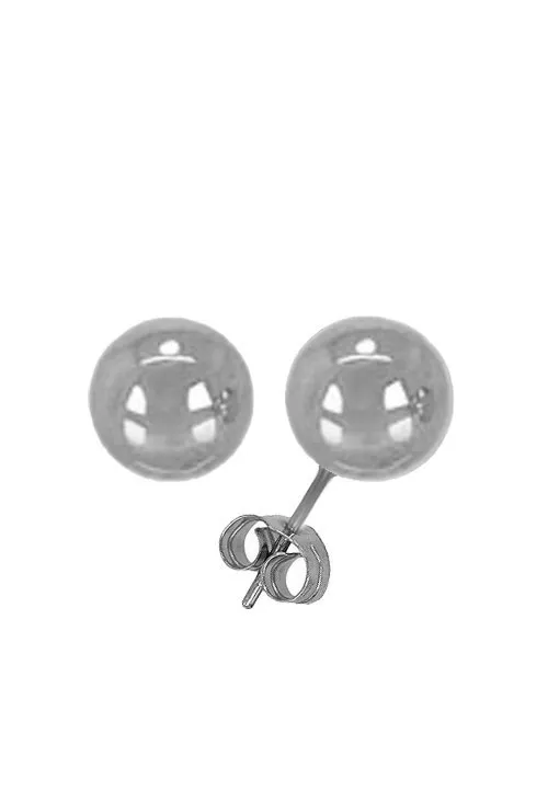 PENDIENTES ORO BLANCO 18K BOLAS DE 9 MM 234_2320B