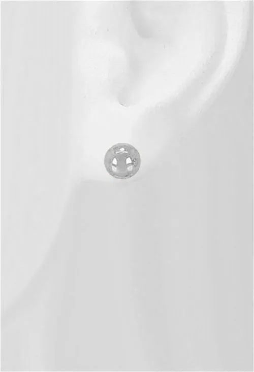 PENDIENTES ORO BLANCO 18K BOLAS DE 9 MM 234_2320B