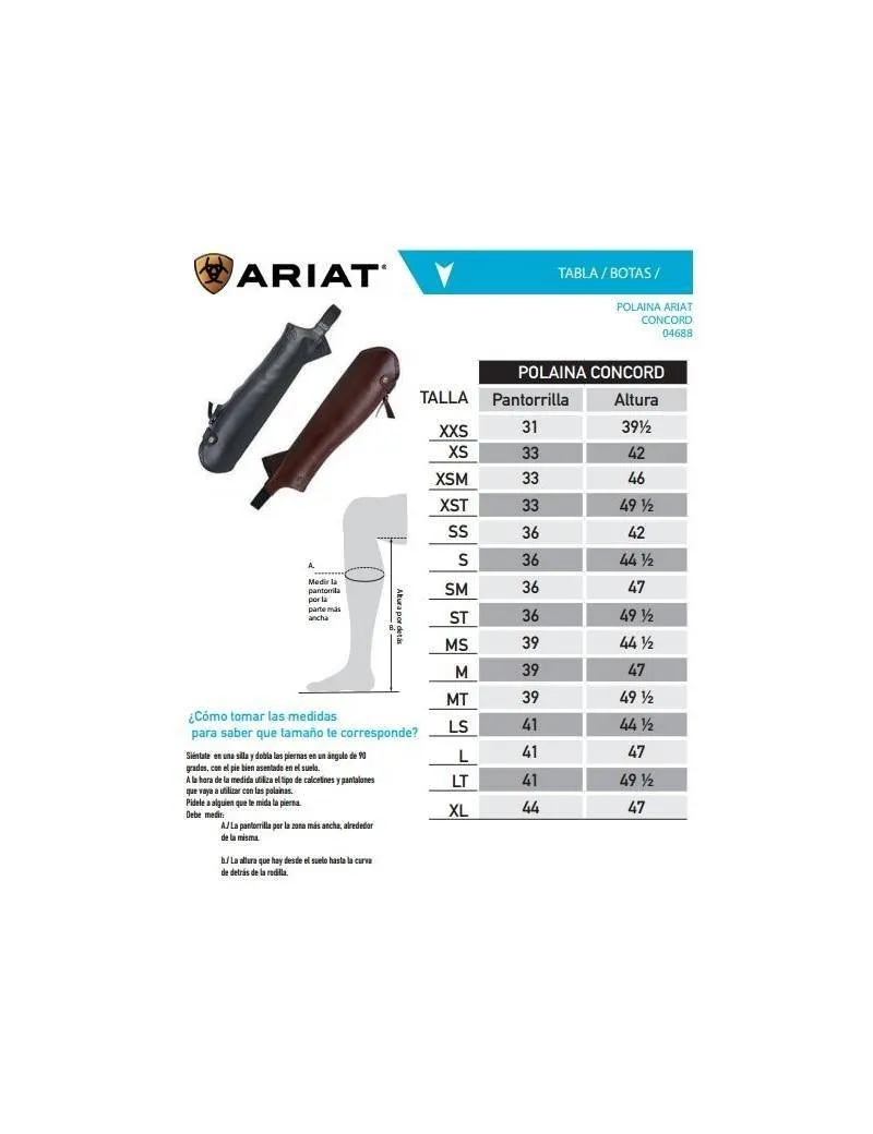 Polainas ARIAT CONCORD