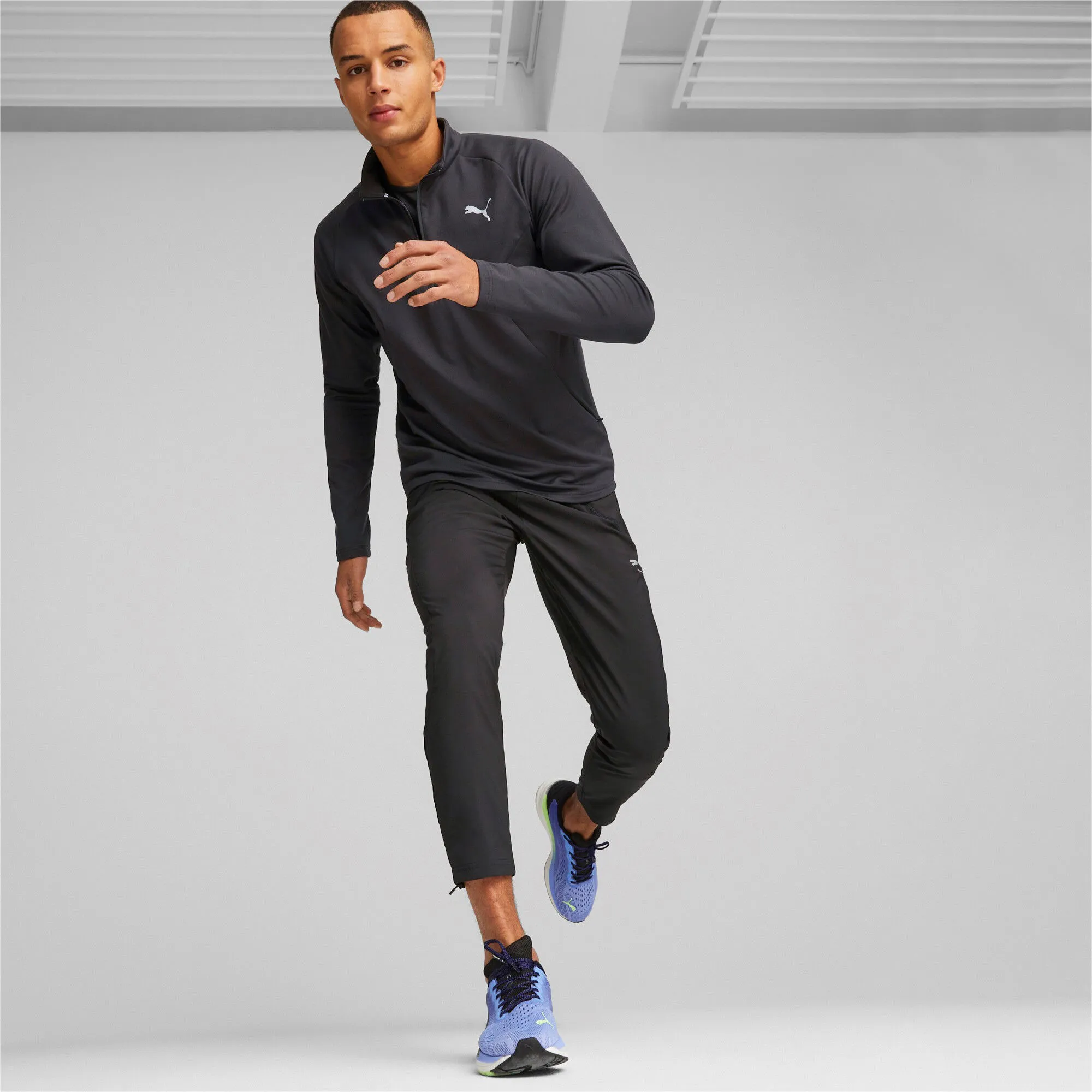PUMA RUN CLOUDSPUN KNIT HALFZIP CAMISETA DE MANGA LARGA HOMBRES