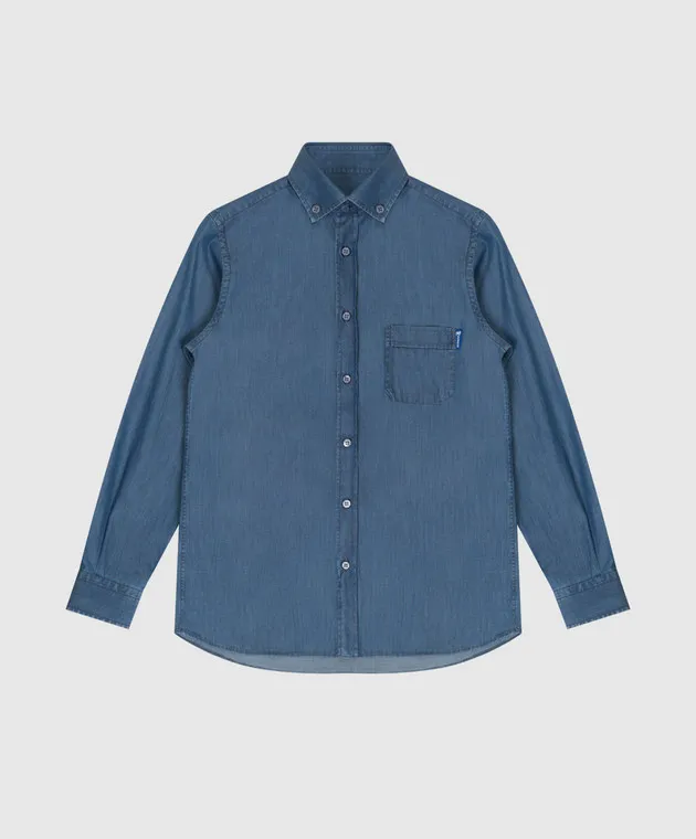 Stefano Ricci Children's blue denim shirt