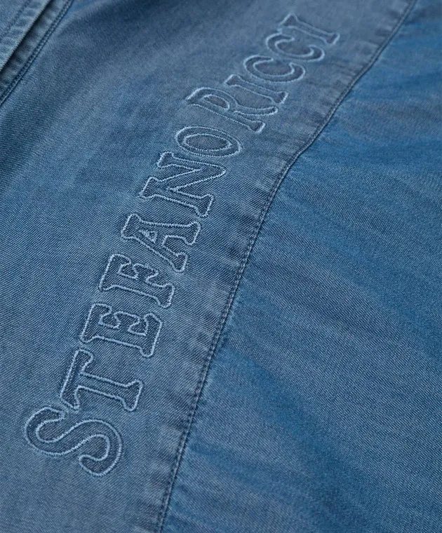 Stefano Ricci Children's blue denim shirt