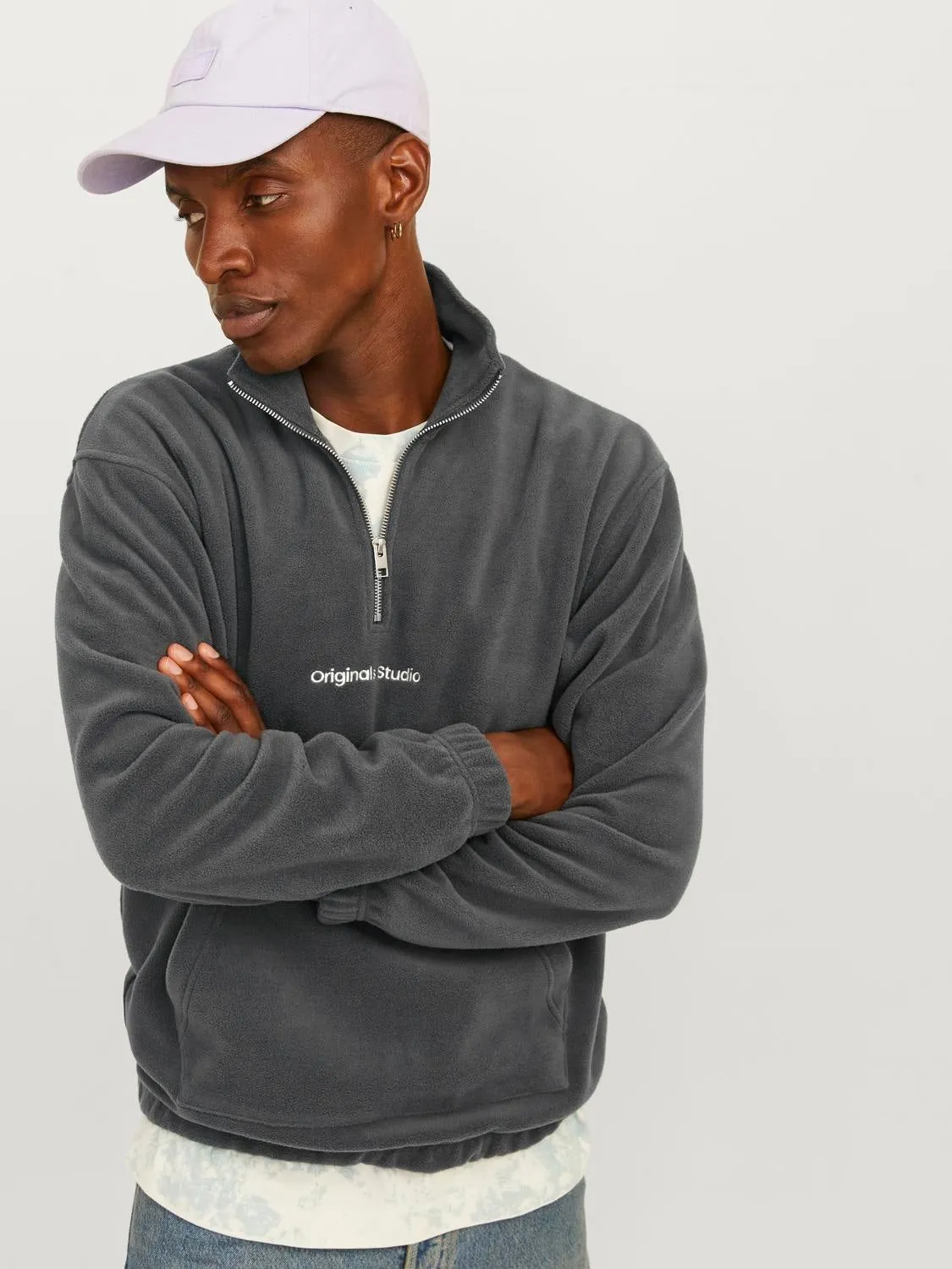 Sudadera de polar Estampado | Gris oscuro | Jack & Jones®