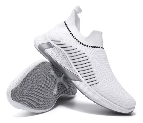 Tenis Clásicos Casuales Elásticos Transpirables Zapatillas De Moda Urbana Para Hombre