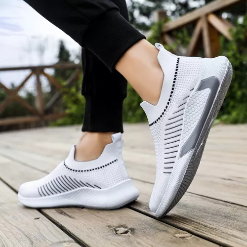 Tenis Clásicos Casuales Elásticos Transpirables Zapatillas De Moda Urbana Para Hombre
